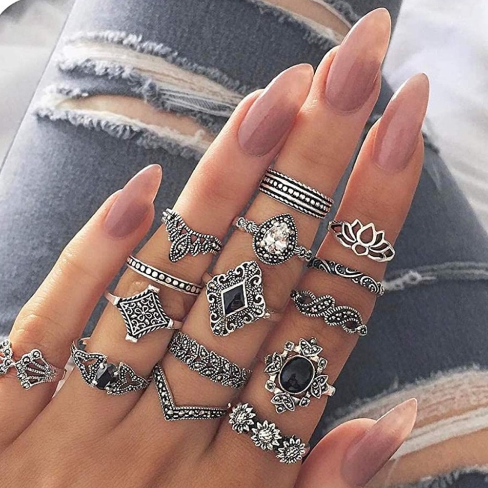 Brand New Bohemian Midi Rings 15pcs Set